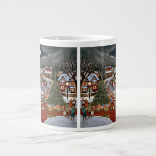 Grande Tasse Vintage Noël paysage enneigé
