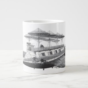 Grande Tasse Vintage Science Fiction Steampunk Dirigeable Eclip