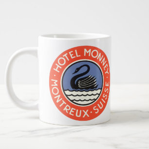 Grande Tasse Vintage voyage, Swan Bird Hotel Monney Suisse