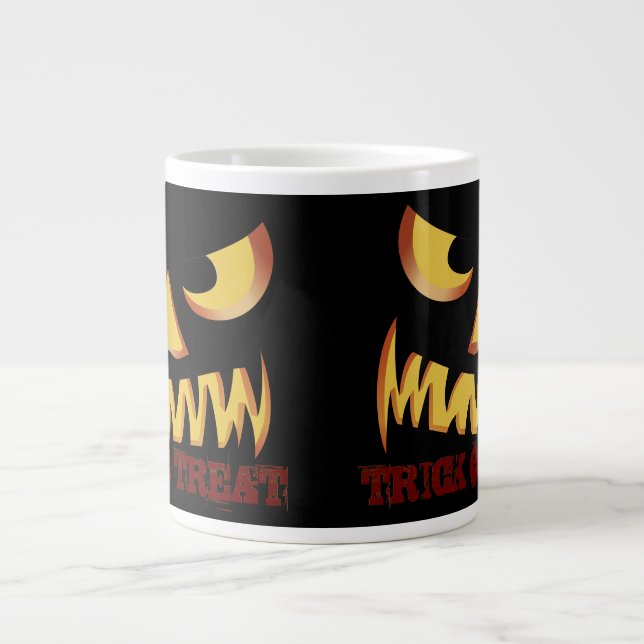 Grande Tasse Visage de citrouille 2 (Devant)