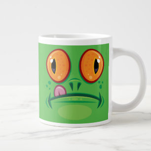 Grande Tasse Visage de Grenouille avec Langue Dessin Animé