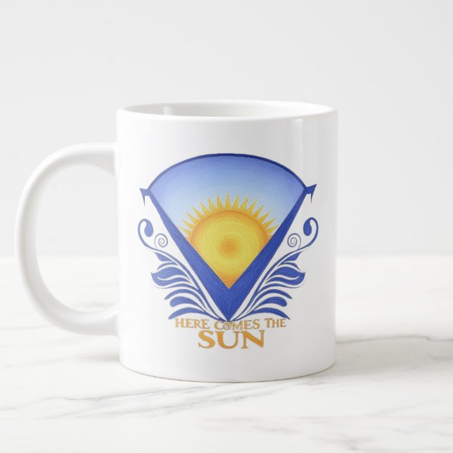 Grande Tasse Voici le Soleil - Vibrant Graphisme Sunrise (Gauche)
