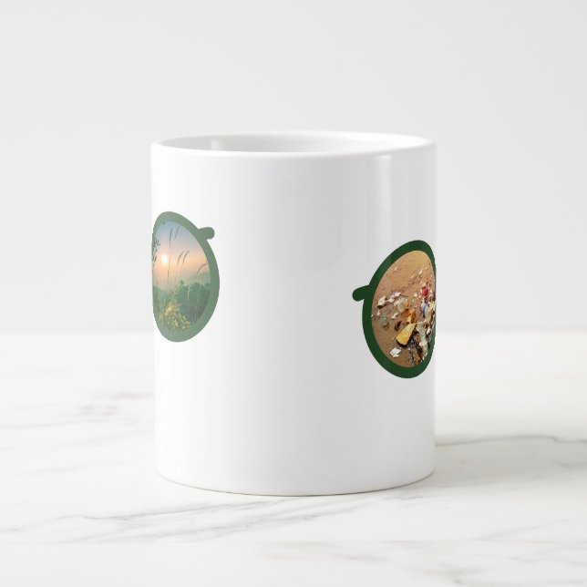 Grande Tasse Voir Changer les lunettes Nature vs Pollution Desi (Devant)