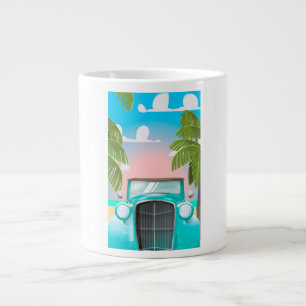 Grande Tasse voiture verte vintage mousse de mer