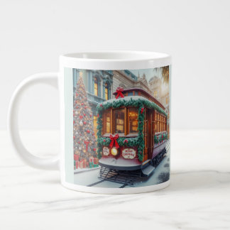 Grande Tasse Voiturette de Noël Vintage en Neige