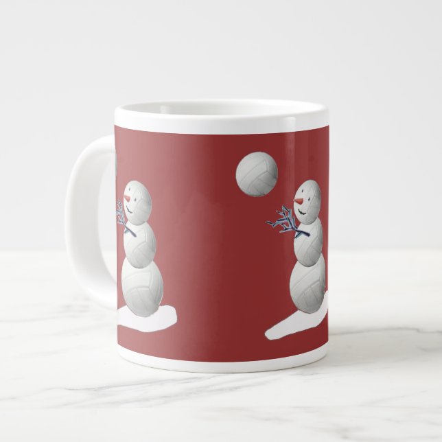 Grande Tasse Volleyball Snowman (Devant gauche)