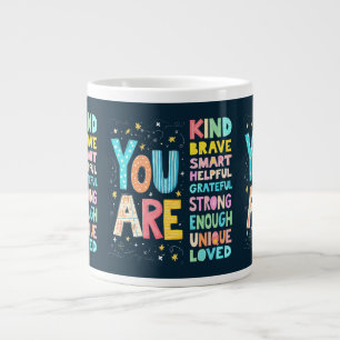 Grande Tasse Vous êtes des affirmations lumineuses à la main