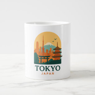 Grande Tasse Voyage à Tokyo au Japon Minimaliste   Moderne