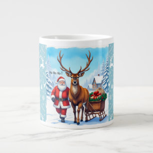 Grande Tasse Voyage de Noël du Père Noël et du Rindeer