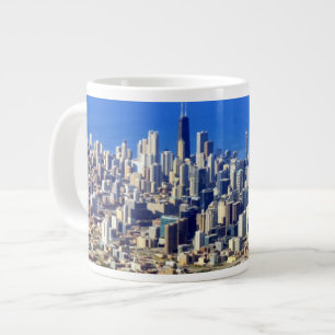 Grande Tasse Vue aérienne de Chicago du centre avec le lac