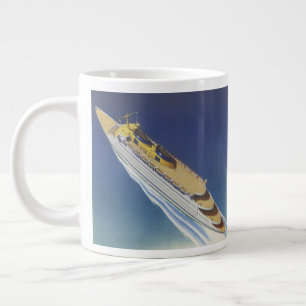 Grande Tasse Vue aérienne d'un bateau de croisière Vintage dans