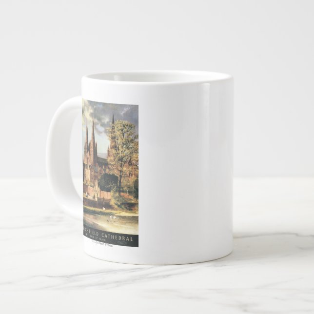 Grande Tasse Vue de cathédrale de Lichfield (Devant gauche)