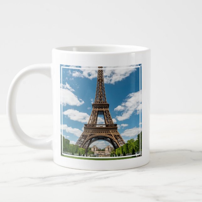 Grande Tasse Vue de la Tour Eiffel depuis le parc public Champ  (Gauche)