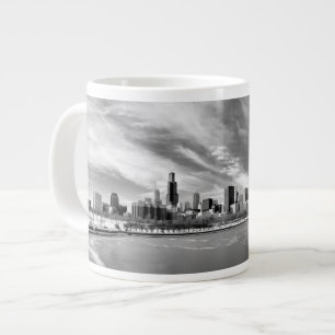 Grande Tasse Vue panoramique d'horizon de Chicago en hiver