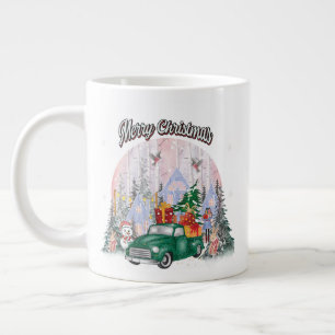 Grande Tasse Watercolor Merry Christmas, Car of Toxits