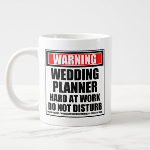 Grande Tasse Wedding planner D'Avertissement Dur Au Travail