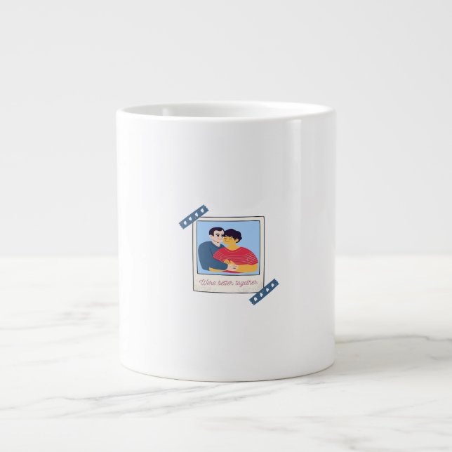 Grande Tasse Were Better Together Graphic Minimal Design  (Devant)