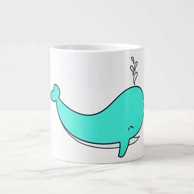 Grande Tasse Whale, Sea, Water (Devant)