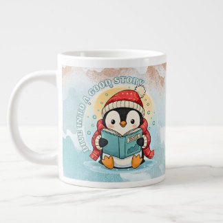 Grande Tasse Whimsical Jumbo Penguin Storytelling Coffee Tea Mu