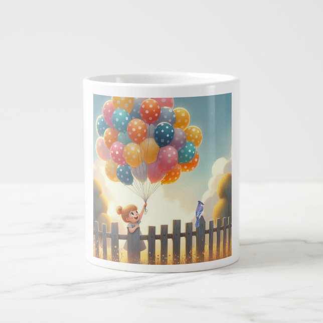 Grande Tasse Whimsical/mignon ballon art (Devant)