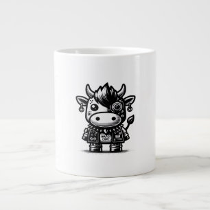 Grande Tasse Whimsigoth Cyborg Cow Art Vintage Design Classique