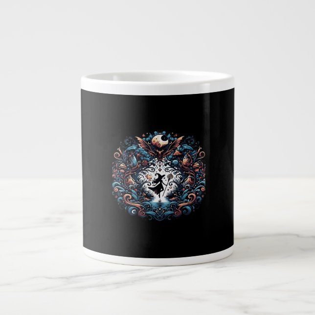 Grande Tasse Whimsigoth sorcière dans un classique (Devant)