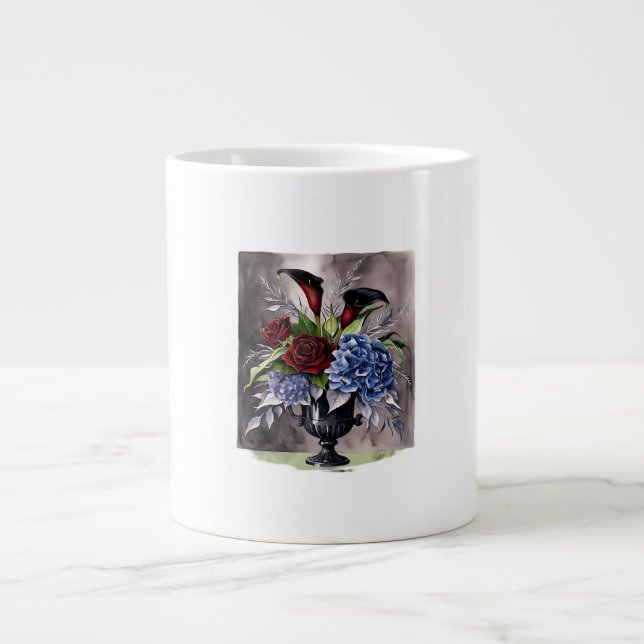 Grande Tasse Whimsigothique - Gothique Floral Vase esthétique C (Devant)
