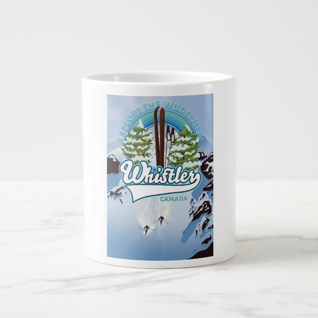 Grande Tasse whistler Canada affiche de voyage à ski. (Devant)