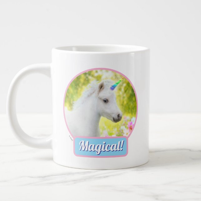 Grande Tasse White Pony Unicorn (Gauche)
