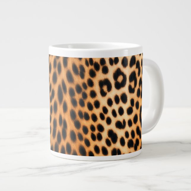Grande Tasse Wild Leopard Energy – Mode audacieuse à motifs d'a (Devant droit)