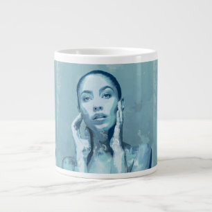 Grande Tasse "Woman in Blue" Premium Canvas
