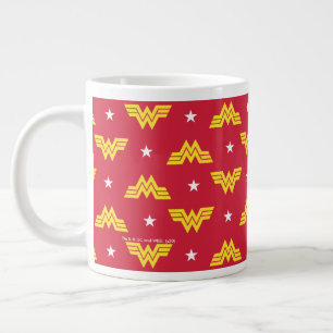 Grande Tasse WW84   Red Wonder Woman Logo Et Stars Motif