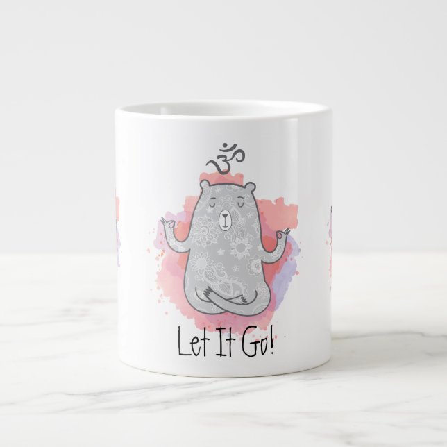 Grande Tasse Yoga Bear Lâchez prise (Devant)