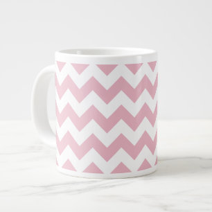 Grande Tasse Zigzag rose, Chevron rose, Motif géométrique