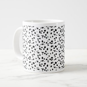 Grande Tasse Zones Dalmatiennes Imprimer Motif Noir Et Blanc