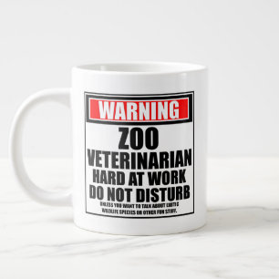 Grande Tasse Zoo d'avertissement Vétérinaire dur au travail