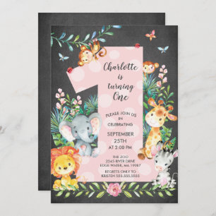 Grande une invitation d'anniversaire de filles de
