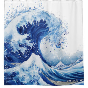 Grande Vague de Kanagawa Rideau de Douche