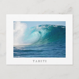 Grande vague de l'océan Pacifique à Tahiti carte p