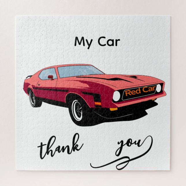 Grande Voiture Rouge – Mon Puzzle de Conception de (Vertical)
