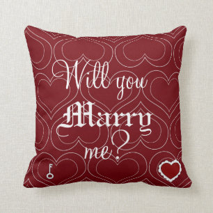 Grande volonté vous me mariez Coussin coeur et clé