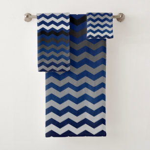 Grandes bandes bleues et gris de Chevron