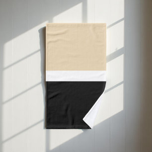 Grandes bandes noires et beiges Motif Élégant, mod