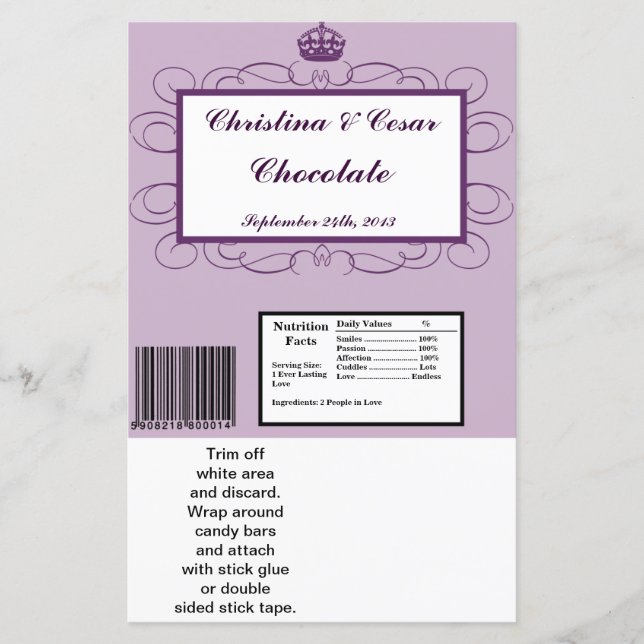 Grandes barreaux de Hershey Royal Purple Crown/Swi (Devant)