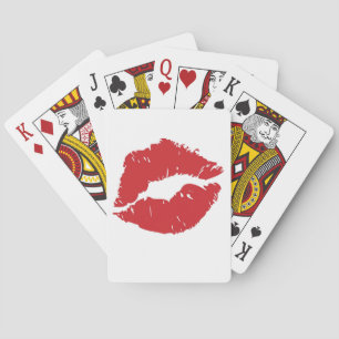 Grandes cartes de jeu de baiser