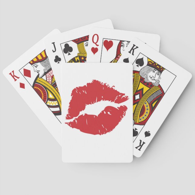 Grandes cartes de jeu de baiser (dos)