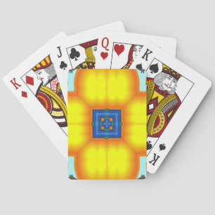 Grandes cartes de jeu de couleur de fleur
