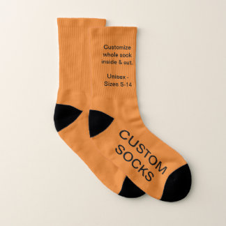 Grandes chaussettes oranges personnalisables