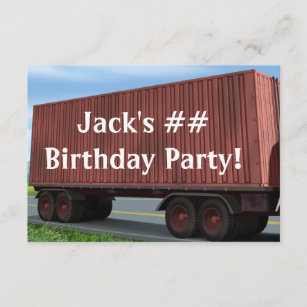 Invitations Faire Part Cartes Camionneur Anniversaire Zazzle Fr