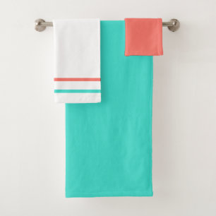 Grandes géométriques Coral Turquoise